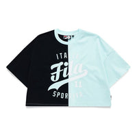 (WMNS) Fila FUSION Contrasting Colors Sports Short Sleeve Pink Green T11W122105F-BK