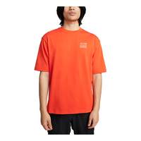 Men's Nike Logo Pattern Printing Round Neck Short Sleeve Orange T-Shirt DX3514-891