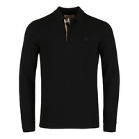 Men's Burberry Collar Long Sleeves Polo Shirt Black 80271071