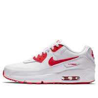 (GS) Nike Air Max 90 Leather 'White Hyper Red' CD6864-106