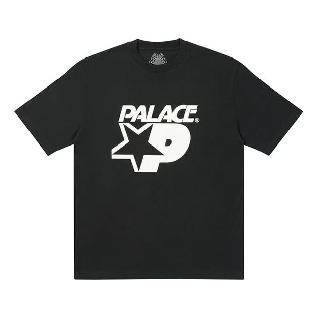 PALACE Logo Printing Pullover Short Sleeve Unisex Black P20TS007