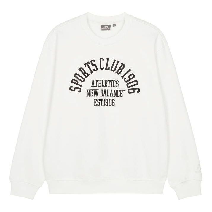 New Balance Sport Club Pullover Asia Sizing 'White Black' 5CD38491-IV