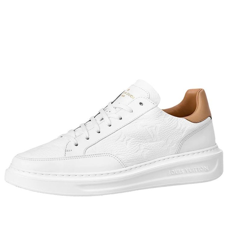 LOUIS VUITTON Beverly Hills Sneakers 'White Monogram with Caramel Collar' 1A8V3L