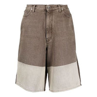 Men's Off-White SS22 Colorblock High Waist Casual Denim Shorts Colorblock OMYC010S22DEN0028600