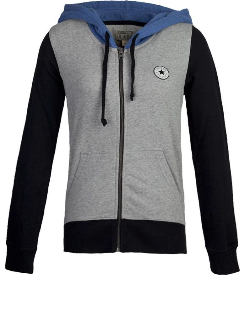 (WMNS) Converse All Star Full Zip Hooded Sweatshirt Asia Sizing 'Grey' 12933C-448