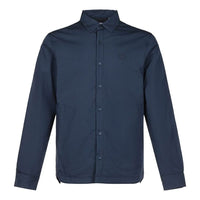 Men's KENZO FW20 Small Tiger Head Thin Quilted Shirt Jacket Navy Blue FA65CH4601NE-76