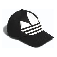 adidas Originals Big Trefoil Relaxed Strapback Cap 'Black White' CM3916