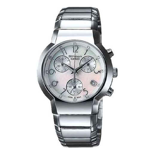 CASIO SHEEN Waterproof Stainless Steel Strap Silver Analog SHN-5001SP-7AV