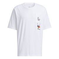 adidas neo Mf Tee 4 Mickey Mouse Pattern Sport Short Sleeves T Shirt Men's White HF0454
