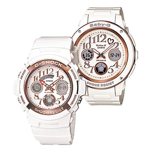 CASIO Waterproof Sports Shockproof White Analog/Digital Combo LOV-13A-7A
