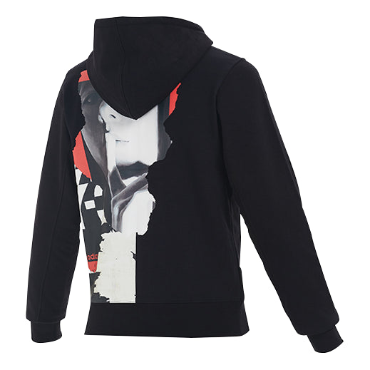 Men's Y-3 Logo Printing Casual Zipper Hooded Jacket Black GK4402
