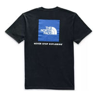 THE NORTH FACE Box Logo Tee Classic Printing Short Sleeve Couple Style Black NF0A3YCYG37