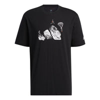 adidas Jump Gfx Ss Outdoor Jumping Logo Graphic Tee Men's Black H20795