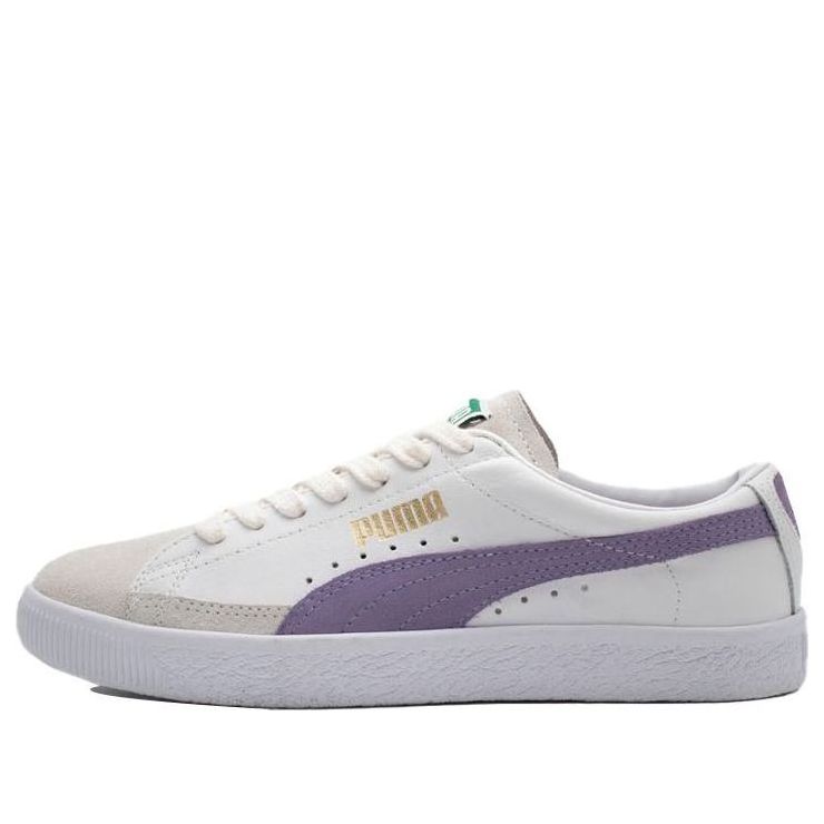 PUMA Basket Vtg Casual Board Shoes White/Purple 374922-04