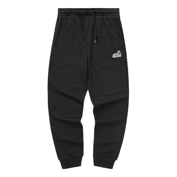 (WMNS) Skechers Hilarious Monster Series Solid Drawstring Knit Pants 'Black' L322W003-0018