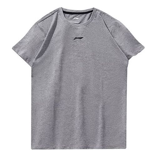 Li-Ning Solid Color Casual Short Sleeve Gray AHSN319-7