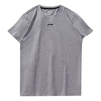 Li-Ning Solid Color Casual Short Sleeve Gray AHSN319-7