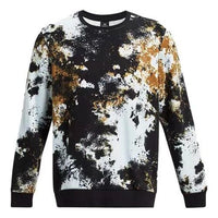 Under Armour Essential Fleece Paint Crew Sweatshirt 'White Black Gold' 1382318-441