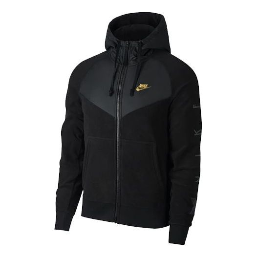 Nike Sportswear Hat Zip Jacket For Men Black CQ7768-010