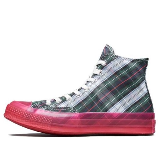 Converse Chuck Taylor All Star 70s Hi Plaid Translucent Midsole Red 163324C