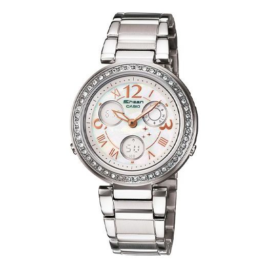CASIO SHEEN Waterproof Stainless Steel Strap Silver Analog SHN-6011D-7ADR