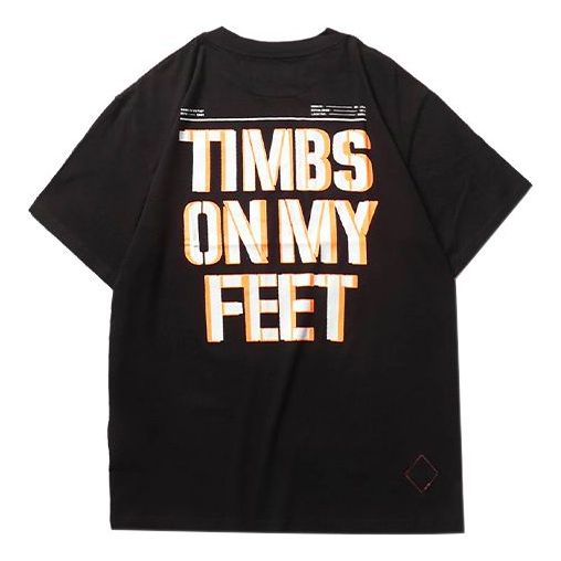 Men's Timberland SS20 Slogan Printing Short Sleeve Black A28NN001