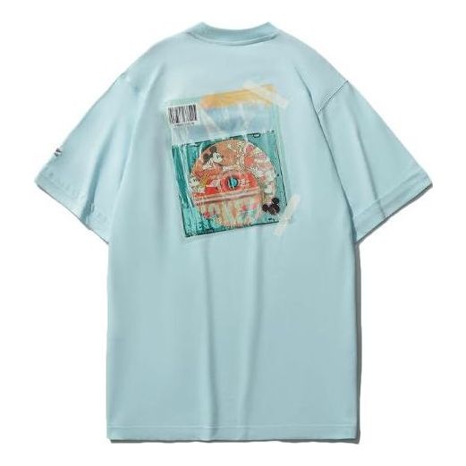 (WMNS) Li-Ning x Disney Crossover Sports Fashion Series Tee 'Light Blue' AHSR214-4
