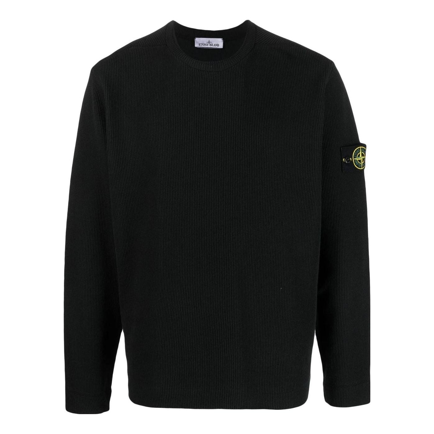 STONE ISLAND Ribbed Fleece Sweatshirt 'Black' 781565656-V0029