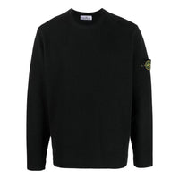 STONE ISLAND Ribbed Fleece Sweatshirt 'Black' 781565656-V0029