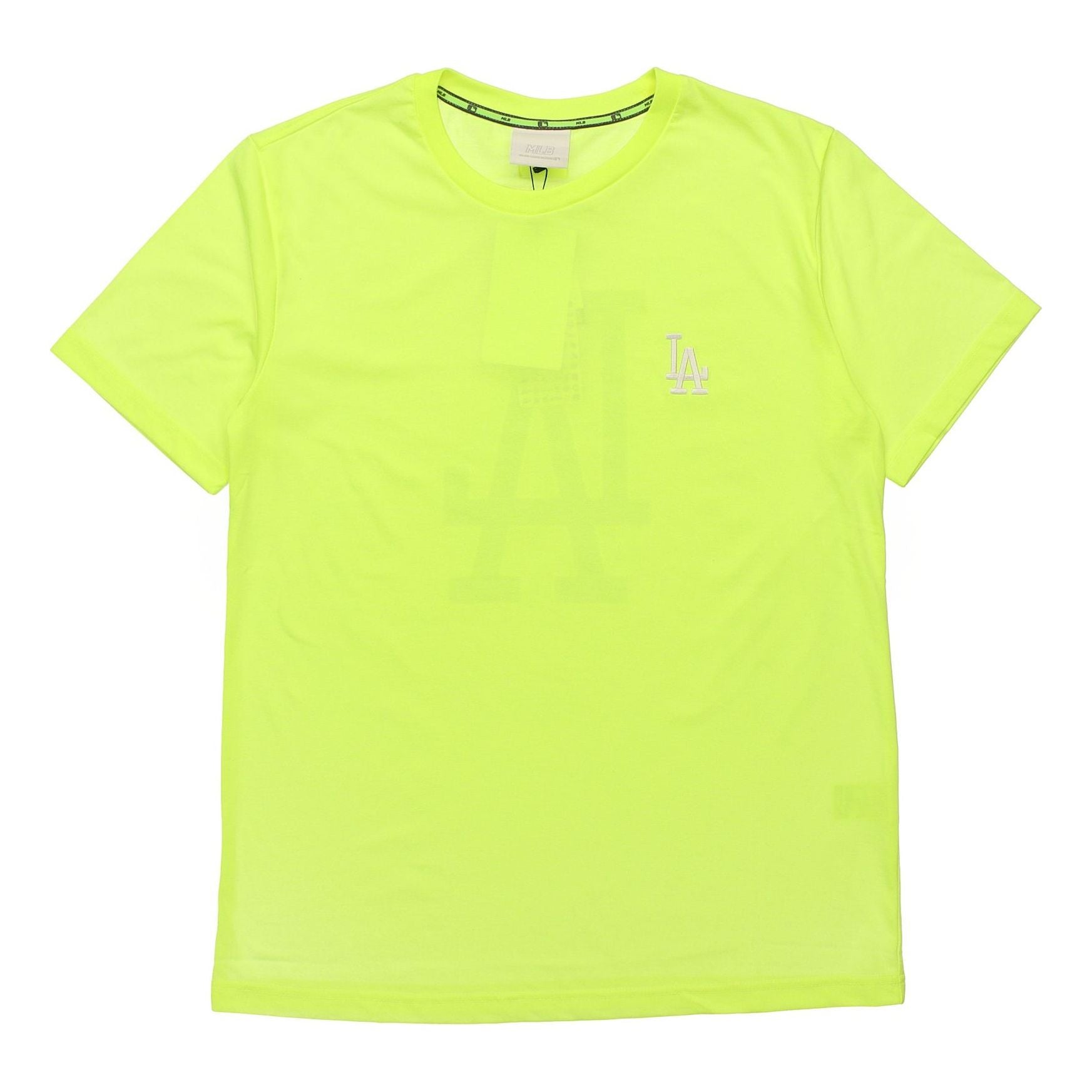 MLB LA Dodgers Los Angeles Dodgers Big Logo Round Neck Short Sleeve Unisex Fluorescence Yellow 31TS03031-07Y