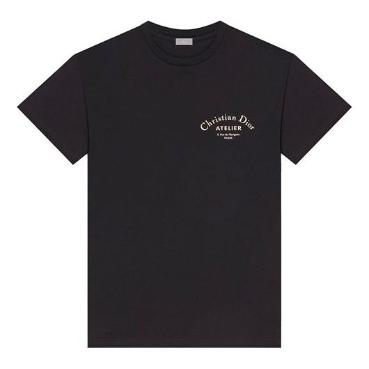 DIOR Christian DIOR Atelier Logo Crewneck Unisex Black 863J621I0533-C980