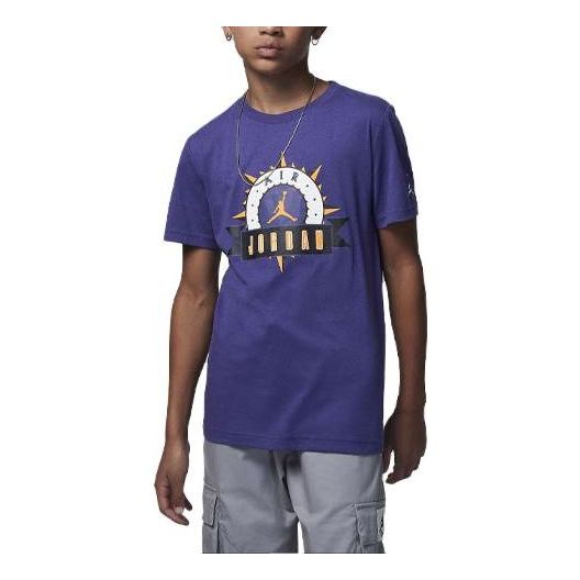 (GS) Air Jordan MVP Flight Crew T-Shirt 'Purple' 95C734-PA5