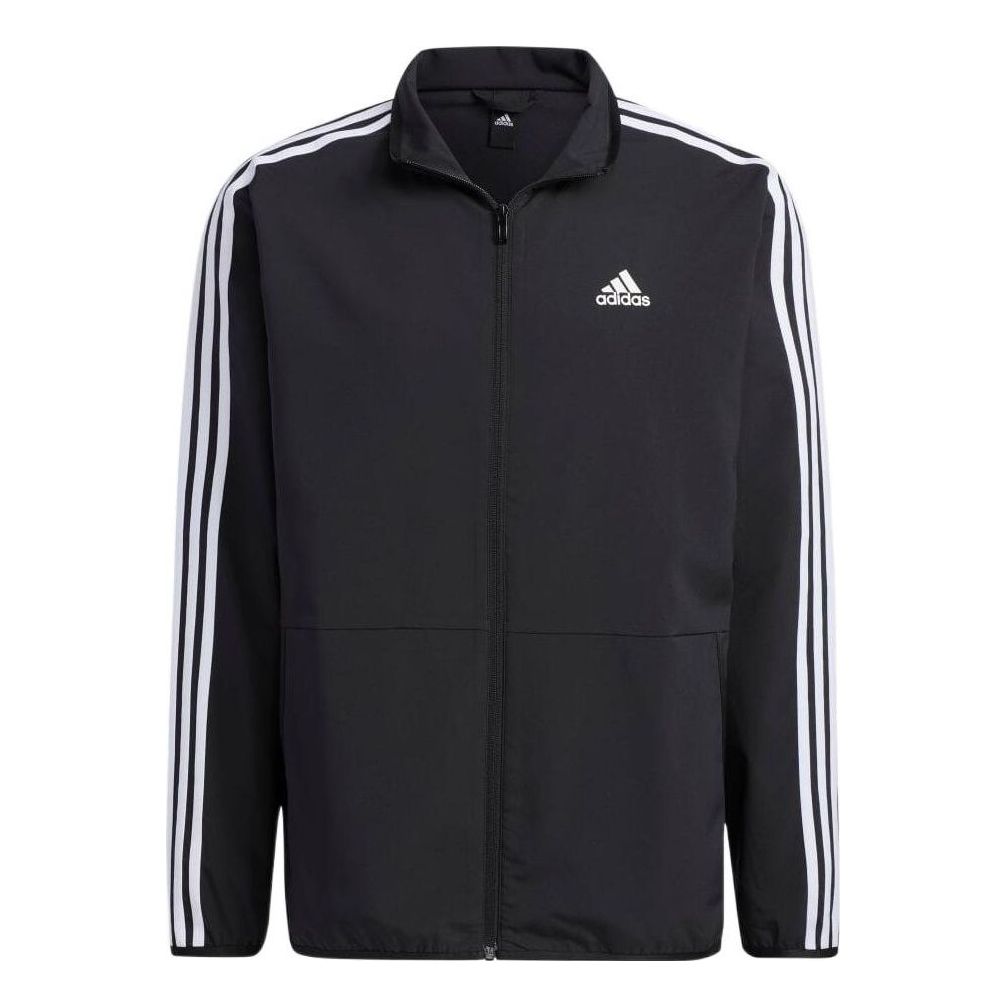 adidas three stripes Stand Collar Jacket Men's Black IA9374