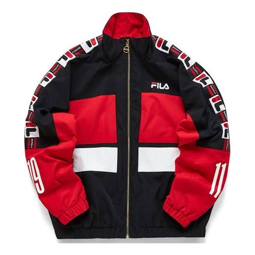 Fila FUSION Athleisure Casual Sports Loose Woven Jacket Colorblock T11W012704F-RD