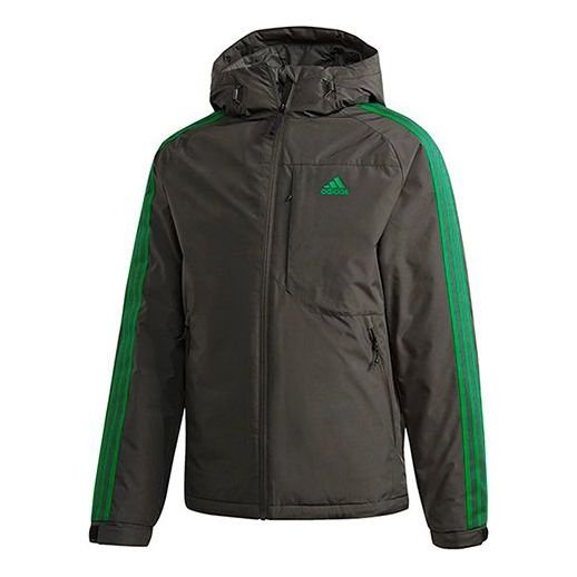 adidas 3st Down Jkt Windproof Stay Warm hooded down Jacket Gray GF0097