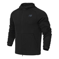 New Balance Logo Sportswear Tech Fleece Windrunner Jacket Asia Sizing 'Black' AMJ21178-BK