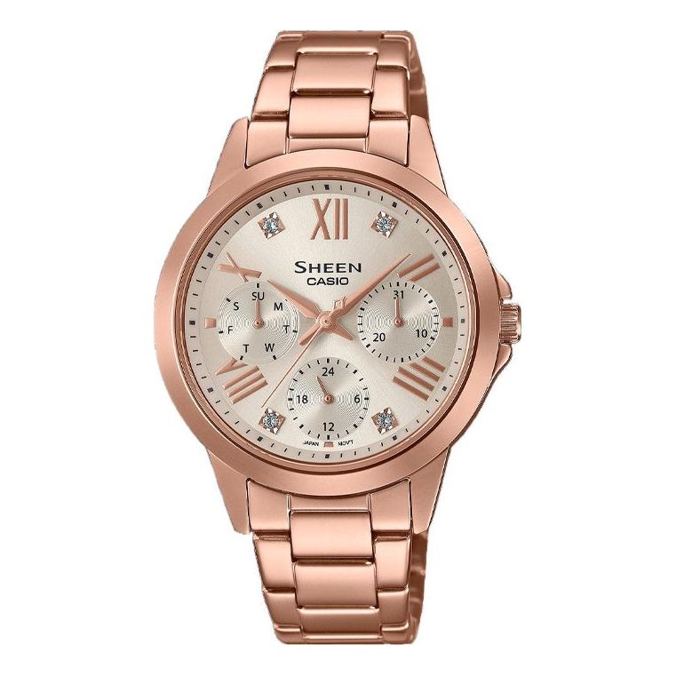 CASIO Waterproof SHEEN Rose Gold Analog SHE-3516PG-9A