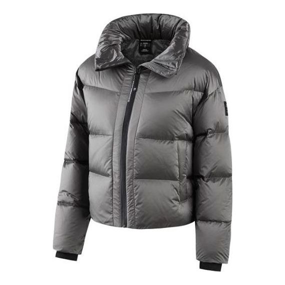 (WMNS) Skechers Short Down Jacket 'Grey' P422W020