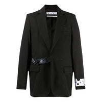 Men's Off-White Lacing Suit Black Jacket OMEF056E20FAB0011000