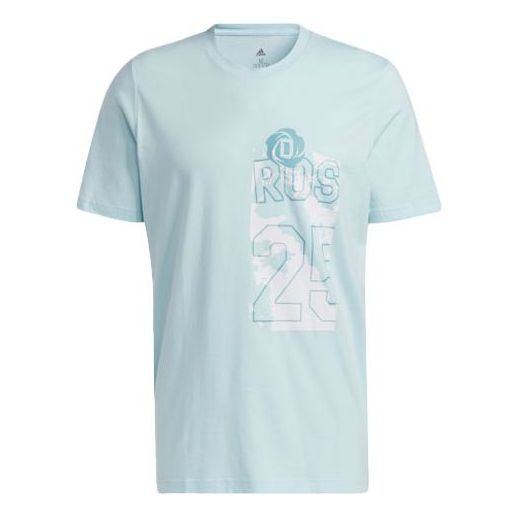 Men's adidas x Ross Crossover Basketball Sports Short Sleeve Mint Green T-Shirt GU2711