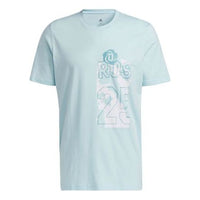 Men's adidas x Ross Crossover Basketball Sports Short Sleeve Mint Green T-Shirt GU2711