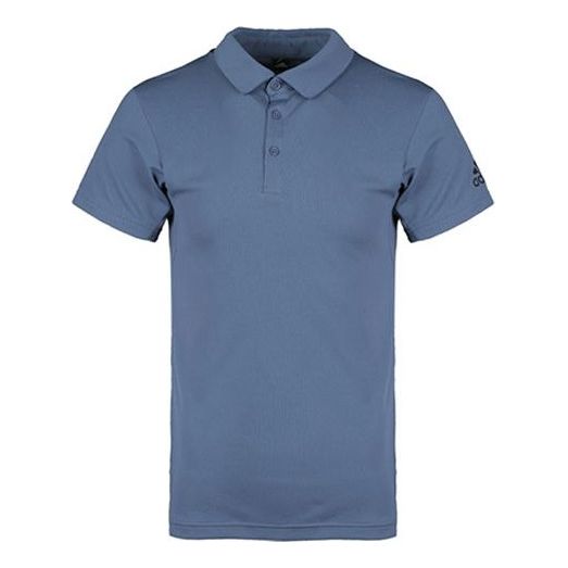adidas Sports Tennis Short Sleeve Polo Shirt Blue Gray DY7503