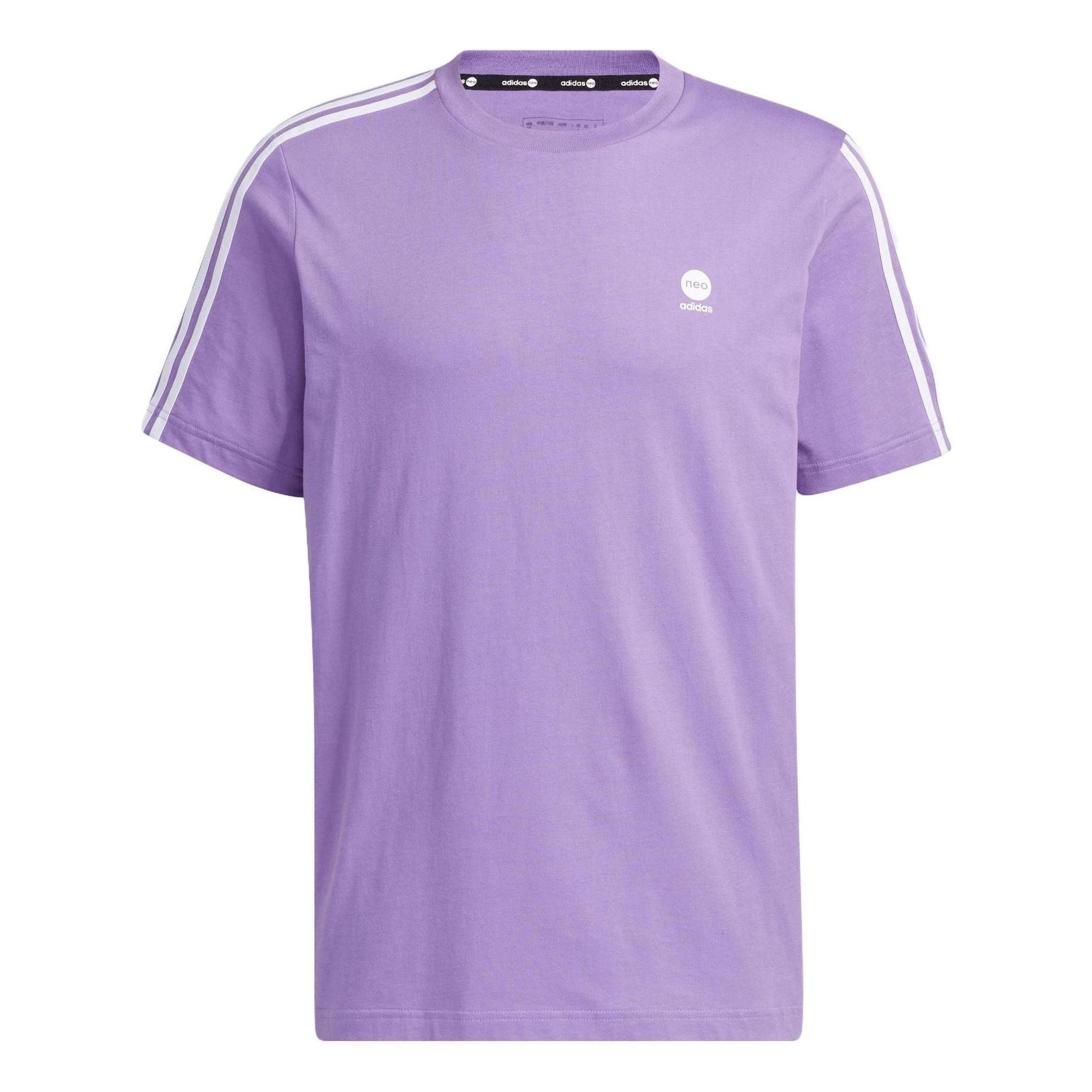 adidas Neo Essentials 3-Stripes T-Shirts 'Purple' HY2671