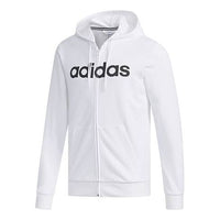 adidas Hooded Jacket Sports Coat Men White EJ7056