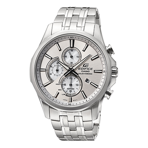 CASIO EDIFICE Series Vintage Classic Sports Stainless Steel Men's Quartz Waterproof Mens White Analog EFB-670SBS-8AVUPR