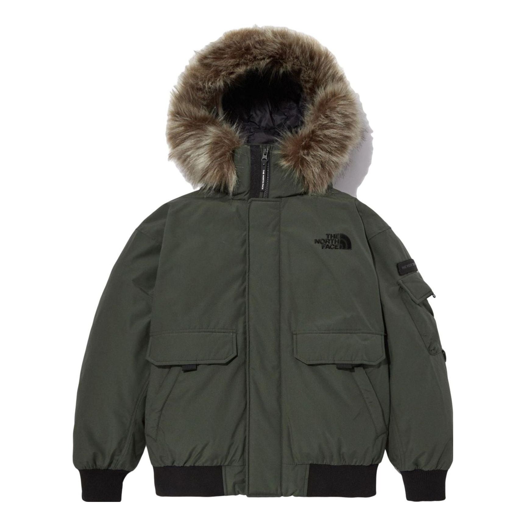 THE NORTH FACE Logo Polar Air Down Bomber Jacket 'Olivegreen' NJ1DN86B