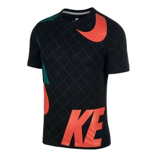 Nike MENS Sportswear Basketball Logo Print Crew-neck Short Sleeve Black CK1178-010