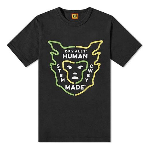 HUMAN MADE Alphabet Logo Printing Short Sleeve Black HM19TE004-BLK