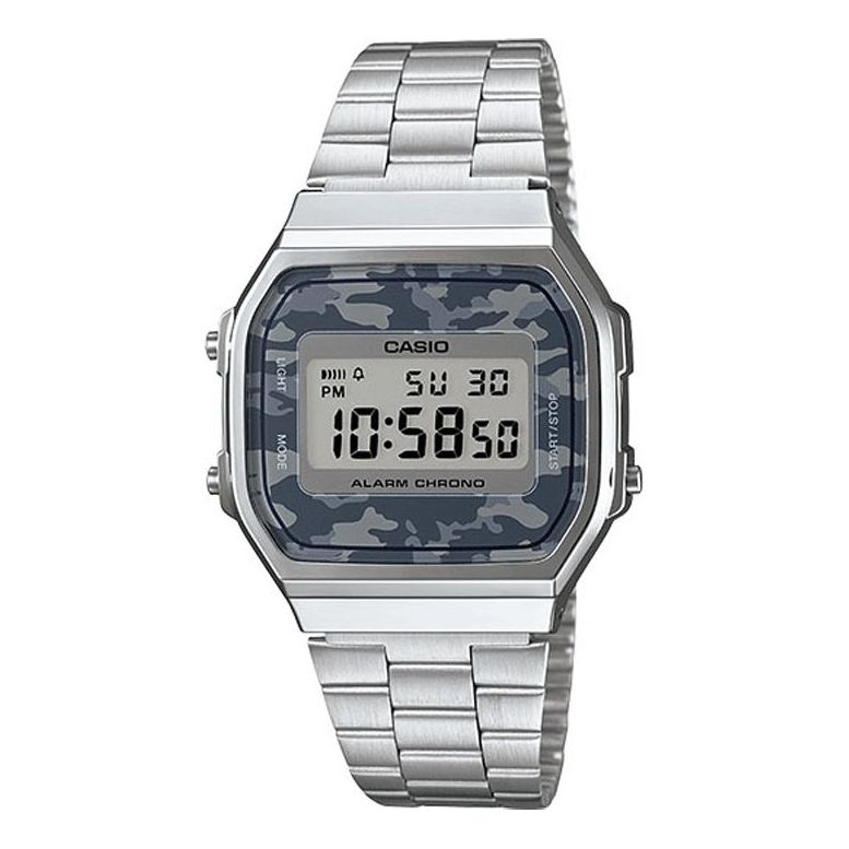 Men's CASIO VINTAGE Retro Small waterproof Watch Stainless Steel Strap Mens Silver Digital A168WEC-1VT