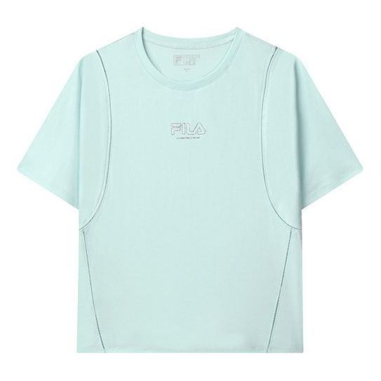 (WMNS) FILA Splicing Sports T-Shirts 'Green' F11W132152F-LG